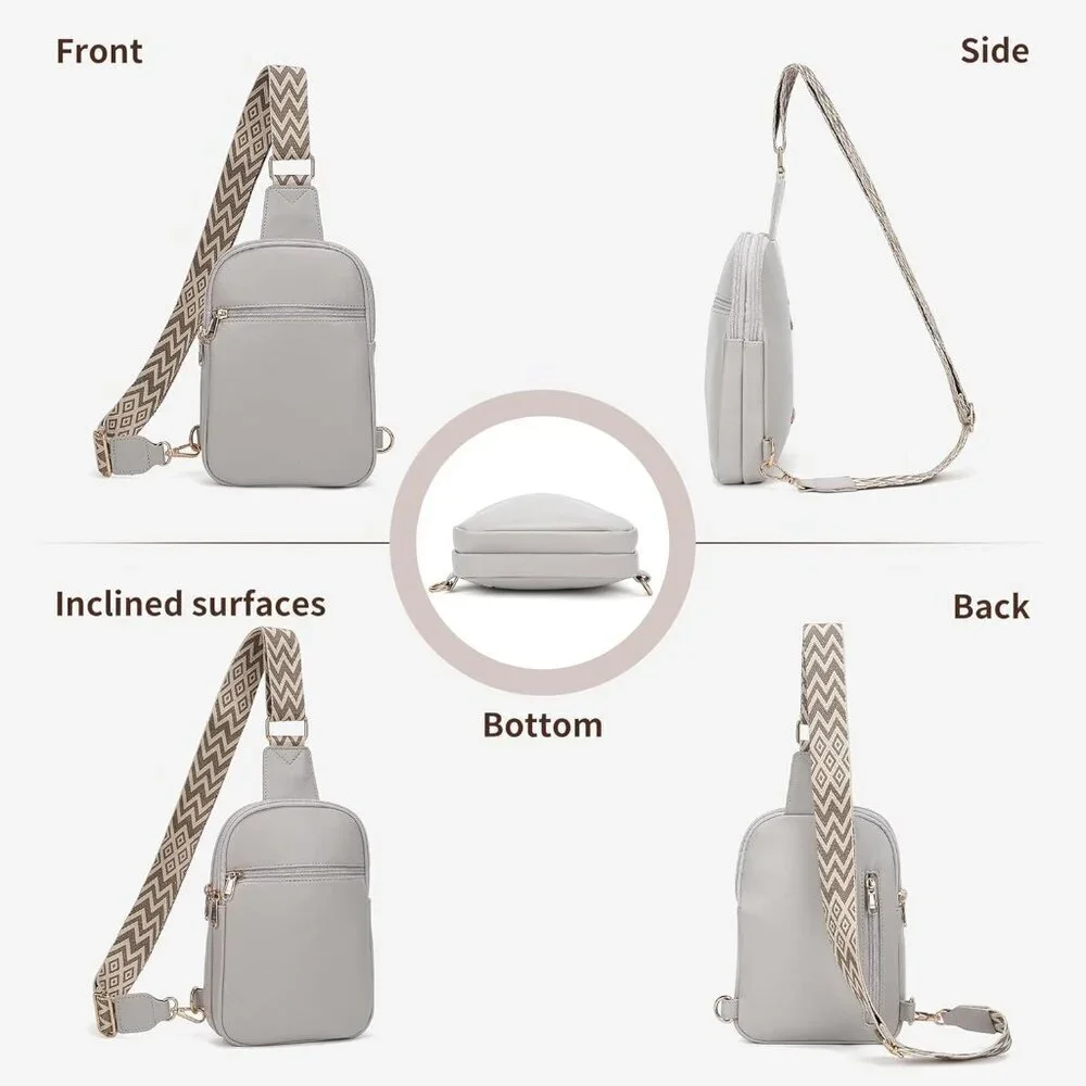 Vegan Leather Anti Theft Crossbody Bag Women RFID Blocking Travel Purse